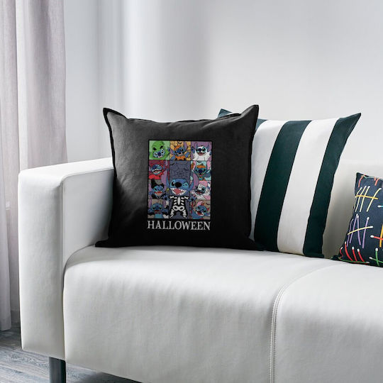 Stitch Halloween Black Sofa Pillow 100% Cotton Filling Included 50x50cm