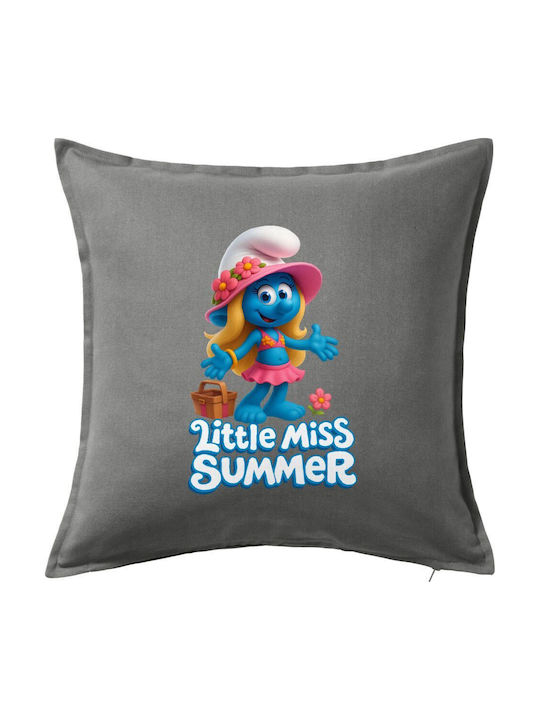 Smurfs Couch Pillow Gray 100% Cotton Contains F...