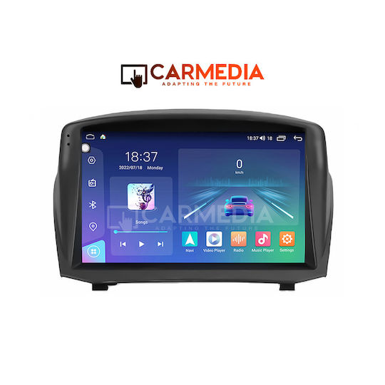 Carmedia Ηχοσύστημα Αυτοκινήτου για Ford Fiesta 2008-2018 (Bluetooth/USB/WiFi/GPS/Apple-Carplay/Android-Auto) με Οθόνη Αφής 9"