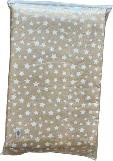 Baby Star Crib Bumpers Classic Inside Beige With White Stars 40x200cm