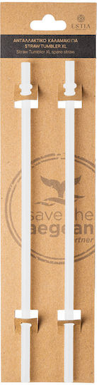 Estia Straw Tumbler Xl Strohhalm für Thermos 900ml aus Kunststoff Amalfi-Küste Transparent
