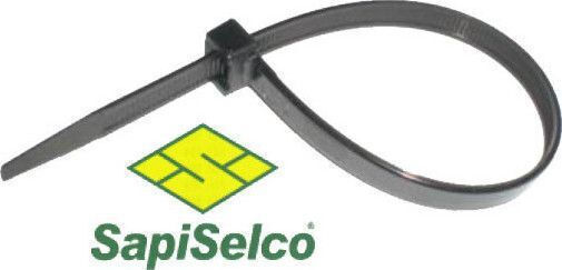 Sapiselco Plastik Kabelbinder 750mmx12,5mm in Schwarz Farbe (1Stück) SEL.3.452S