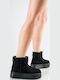 Stiefeletten Damen mit Pelz Schwarz