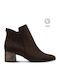 Women's Ankle Boots with High Heel Brown