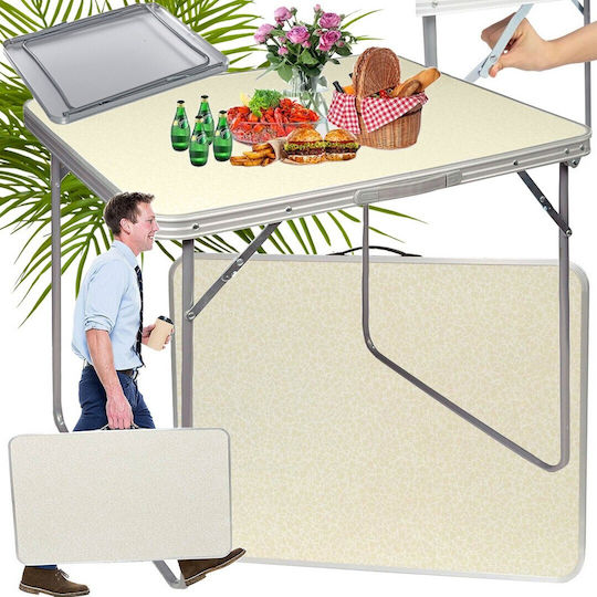 Verk Group Table Metal for Camping Foldable in Case 80x60x70cm