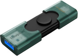 Kingston Datatraveler 256GB USB 3.2 USB-A & USB-C Green
