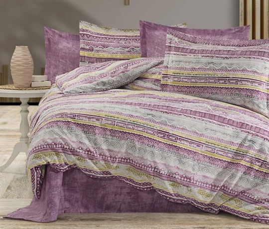 MayHome Σετ Πάπλωμα Μονό 160x240εκ. Polycotton Γεωμετρικό 2τμχ 350 GSM