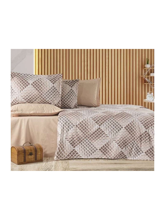 MayHome Duvet Cover Set Cotton King Size with 2 Pillowcases 260x240 Geometric