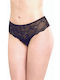Femeie Brazilia cu Dantelă Dark Blue