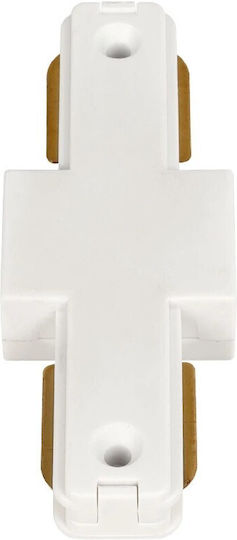 GloboStar Conector Șină pentru Corpuri de Iluminat Alb 60904