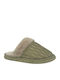 Winter Women's Slippers with Fur Green