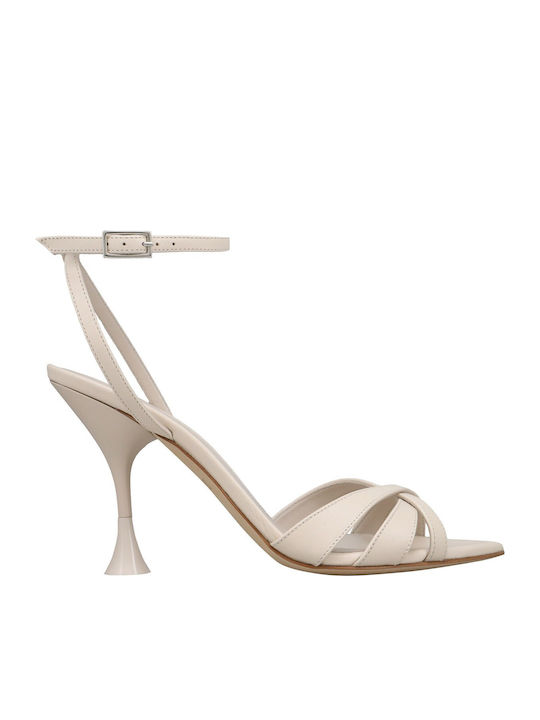 Leather Sandals Beige