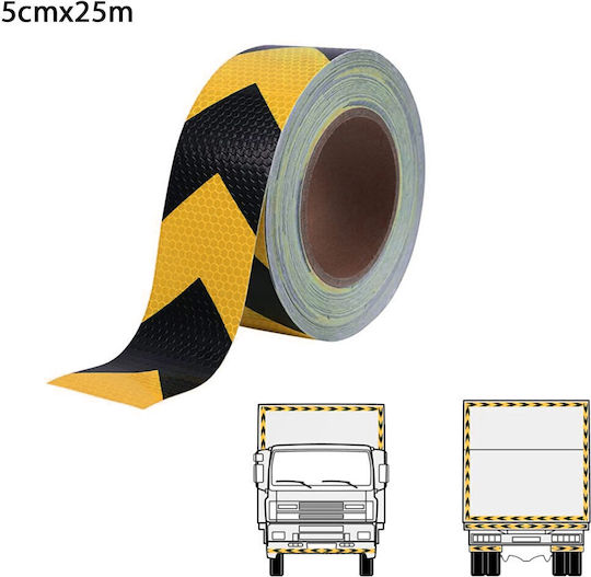 Self-Adhesive Reflective Tape in Black Colour 25m x 5cm