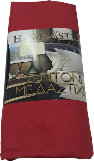 Homestyle Super-Doppel 160x200+33cm mit Gummizug Red