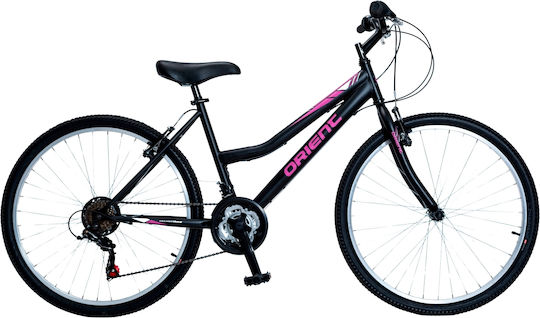 Orient Matrix 26" 2025 Negru/Roz Bicicletă De Munte Cu 21 Nivele De Viteză