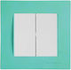 Mutlusan Rita Wall Switch Two-Way with Frame Green