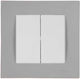 Mutlusan Rita Wall Switch Two-Way with Frame Gray