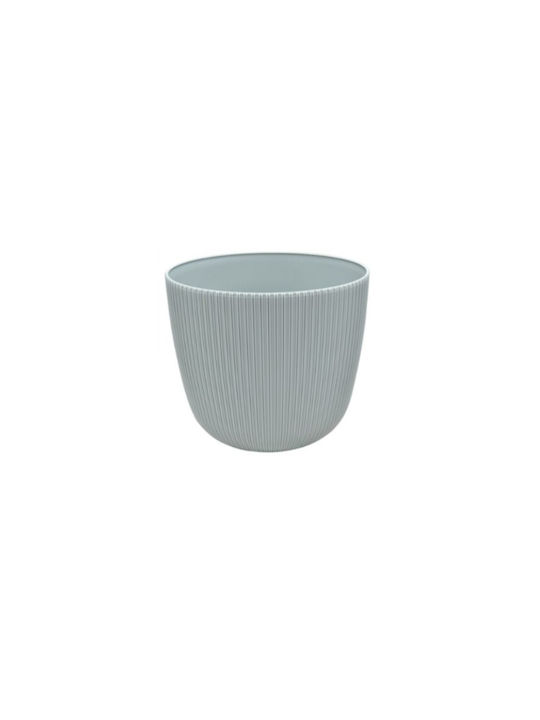 Саксия Пластмаса Light Blue с подложка 12x12x10.5см.