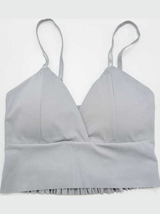 Topaki Women's Bra without Padding Grey