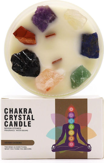 Αρωματικό Κερί Πολύτιμους Λίθους 7 Chakra Moonstone Crystal Candle 640g Αρωματικό Κερί Πολύτιμους Λίθους 7 Chakra Moonstone Crystal Candle 640g