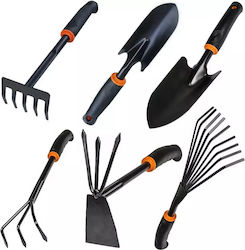 Garden Tool Set 6 Pieces Shovel Rake & Hoe