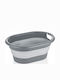 Qlux Wäschekorb Kunststoff Klappbar 18lt 50x36x21cm Grau