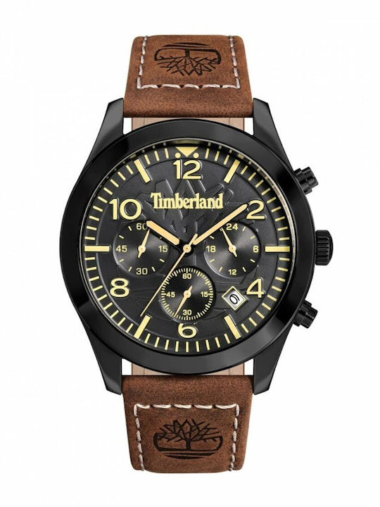 Men's Watch Battery with Brown Leather Strap
