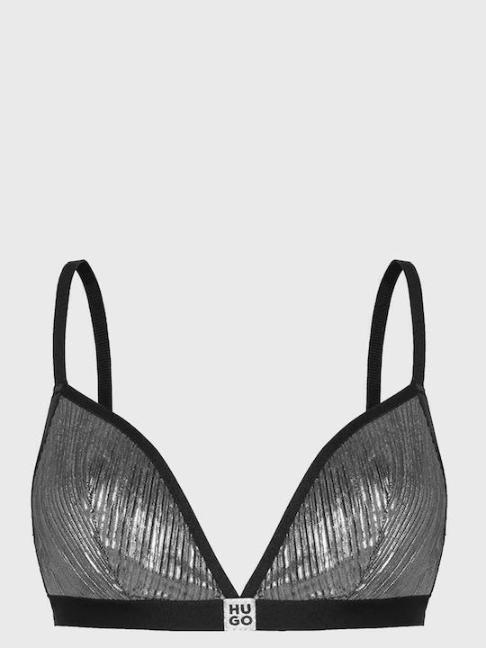 Hugo Triangle Bra Plisse Silber Εσώρουχα Weiblich Silber 50549909-040