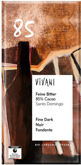 Vivani Organic Ciocolata Amaruie Vegan cu 85% Cacao 80gr
