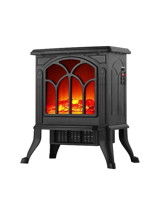 De podea Șemineu electric 1500W 38x23cm Negru