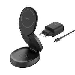 Belkin Безжично зарядно Qi2 15W Черен (Boost Ch...