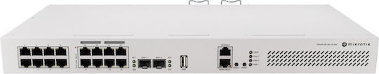 MikroTik CRS418-8P-8G-2S+RM Managed L2 PoE+ Switch with 16 Gigabit (1Gbps) Ethernet Ports and 2 SFP Ports