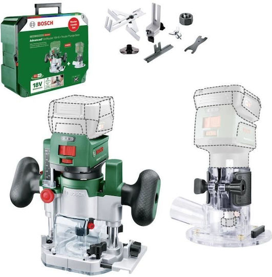 Bosch AdvancedTrimRouter 18V-8 Plunge Router 18V Solo Cu Setare Viteză
