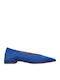 Suede Pointy Ballerinas Blue
