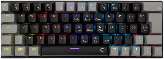 White Shark WAKIZASHI 2 Гейминг Механична Клавиатура 60% с Синьо по поръчка суичове и RGB подсветка (Английски US) Grey/Black