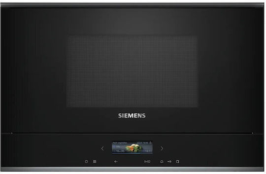 Siemens IQ700 Εντοιχιζόμενος Φούρνος Μικροκυμάτων 21lt Μαύρος