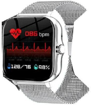 Verk Group Y13 Smartwatch με Παλμογράφο (Ασημί)
