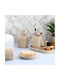 Eurocasa Ceramic Beige Bathroom Accessory Set 3 Pieces