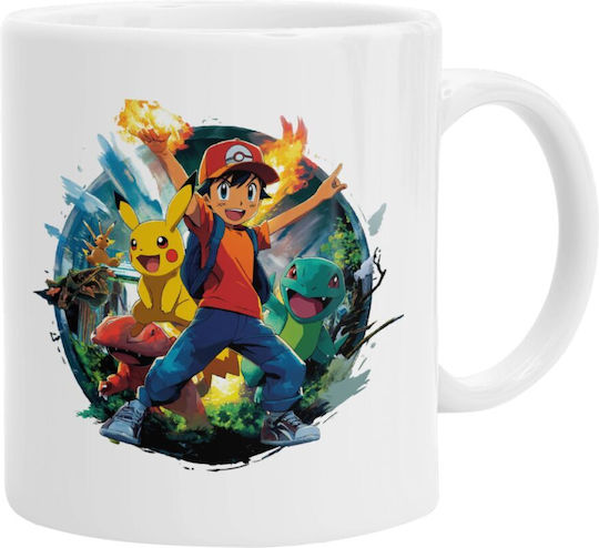 Koupakoupa Ash Ketchum & Pikachu Becher Keramik Gray 330ml
