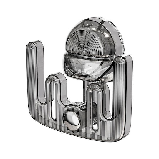 Raft Pantofi Home Flippy Montare Pe Perete Fără Găurire Atașament Adeziv 11.6x11x4.8cm Gri Transparent