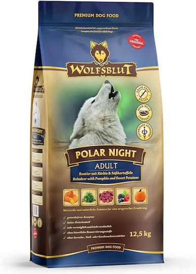 Wolfsblut 12.5kg Dry Food Grain-Free & Gluten-Free for Adult Dogs with Reindeer, Pumpkin and Potatoes