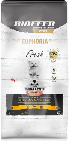 8kg Dry Food Gluten-Free for Small Breed Puppies with Meat and Turkey