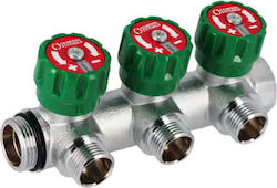 Συλλέκτες Διακόπτη 3 Οπών General Fittings 3/4" Σπείρωμα 24χ19