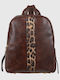 Damentasche Rucksack Krokodilmuster Braun