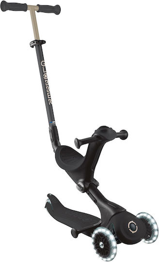 Globber Kinderroller Klappbar Go Up Deluxe Fantasy Lights 3-Rad mit LED-Beleuchtung für 15 Monate Schwarz