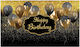 Backdrop Banner Photos Flippy Canvas 185 X 110 Cm Frânghie 6 M 4 Atașamente Colțuri Negru Auriu