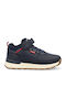 Ascot Kids Ankle Boots with Hoop & Loop Closure Navy Blue