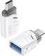 XO Converter USB-C male to USB-A female White 1pcs 249-0125-SN