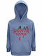 Kinder-Sweatshirt mit Kapuze und Taschen Blue Stranger Things, Upside Down