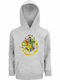 Παιδικό Φούτερ με Κουκούλα και Τσέπες Grey Melange Hogwarts School Crest, Harry Potter